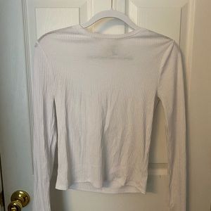 White ribbed long sleeve